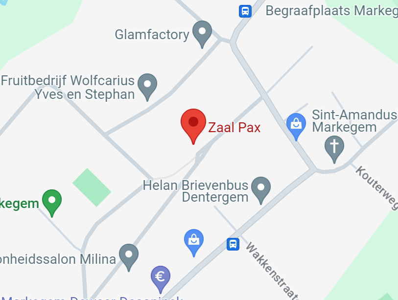 Kaart van adres locatie Dentergem